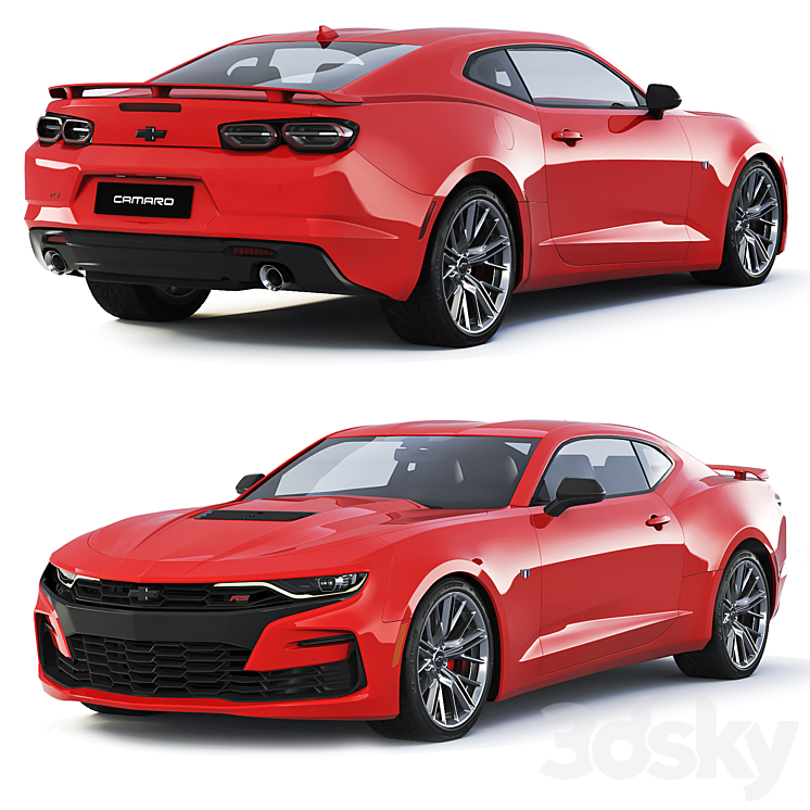 Chevrolet Camaro RS 2019 3DS Max Model - thumbnail 1