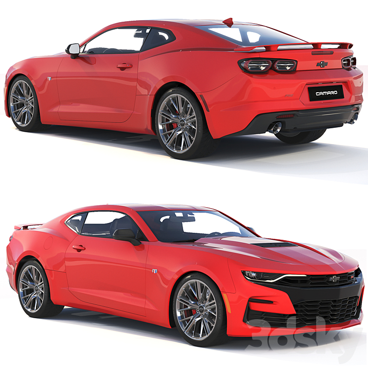 Chevrolet Camaro RS 2019 3DS Max Model - thumbnail 2