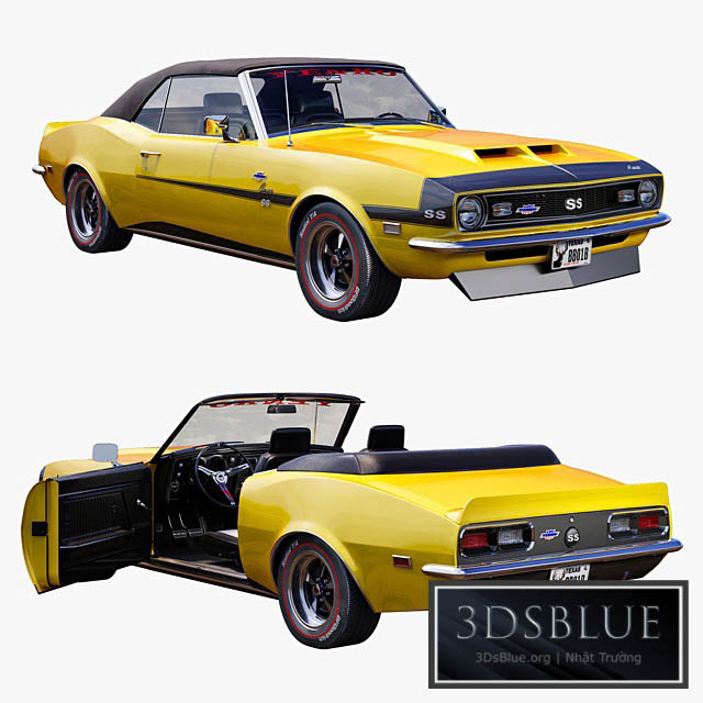 Chevrolet camaro Yenko 1968 convertible 3DS Max - thumbnail 3