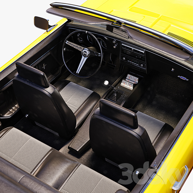 Chevrolet camaro Yenko 1968 convertible 3DSMax File - thumbnail 4