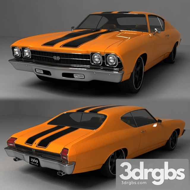 Chevrolet chevelle ss 1969 3dsmax Download - thumbnail 1