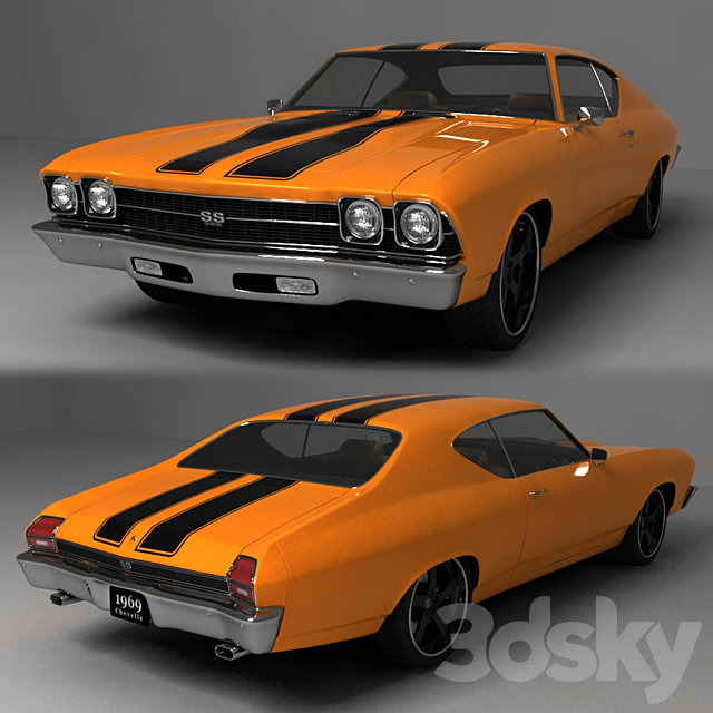 Chevrolet Chevelle SS 1969 3DSMax File - thumbnail 1