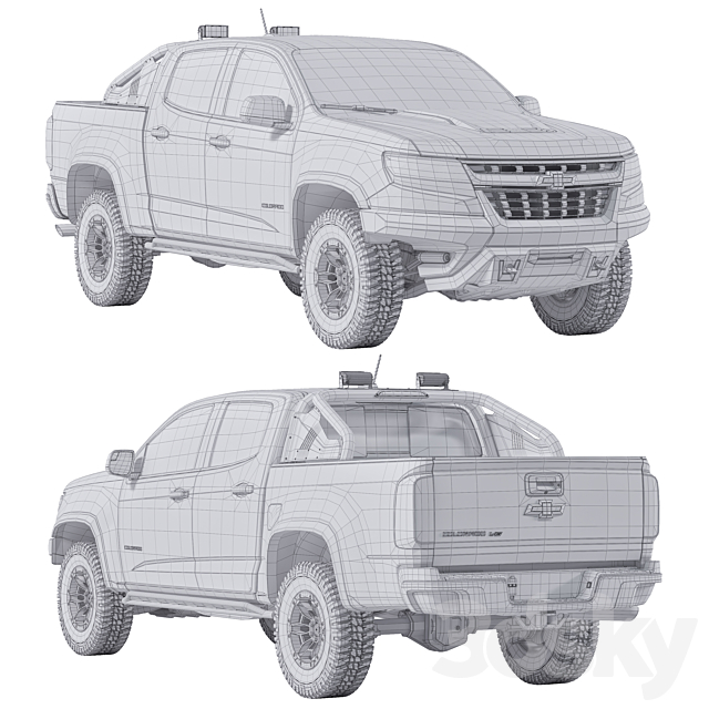 Chevrolet Colorado ZR2 3ds Max - thumbnail 3