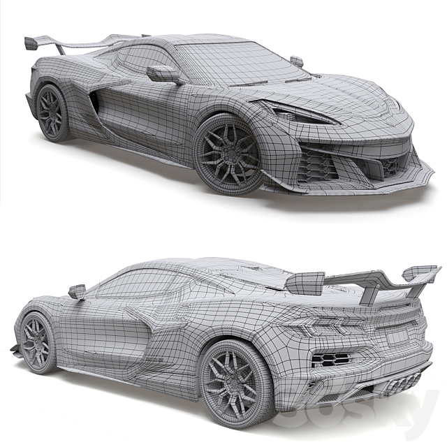 Chevrolet Corvette Z06 2023 3DSMax File - thumbnail 6