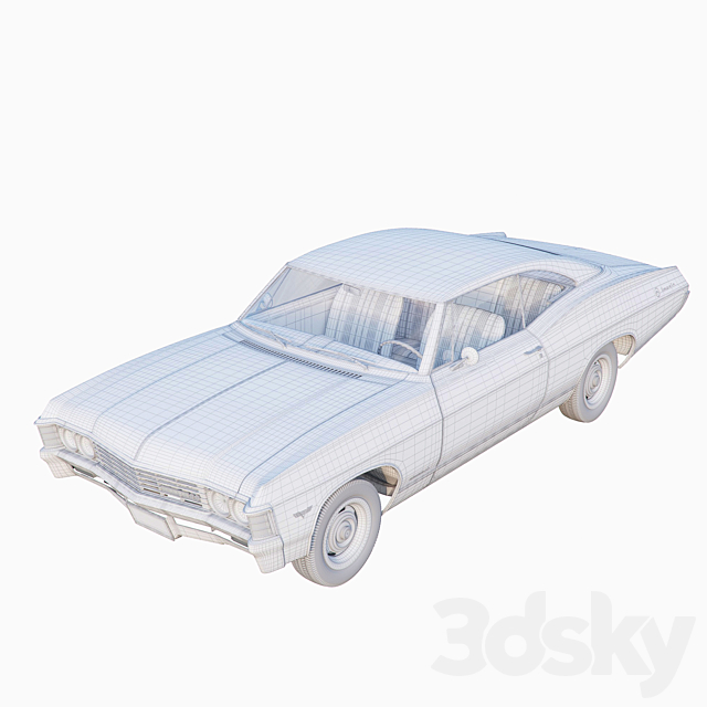 Chevrolet impala 67 3DS Max Model - thumbnail 3