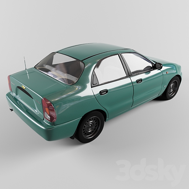 Chevrolet Lanos 3DS Max Model - thumbnail 2