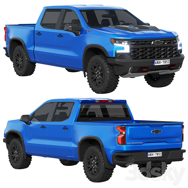 Chevrolet Silverado ZR2 2022 3DS Max - thumbnail 1