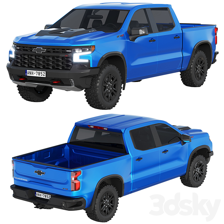 Chevrolet Silverado ZR2 2022 3DS Max - thumbnail 2