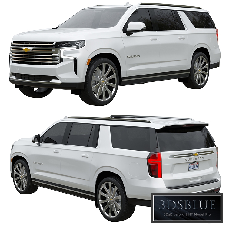 Chevrolet Suburban 2021 3DS Max - thumbnail 3