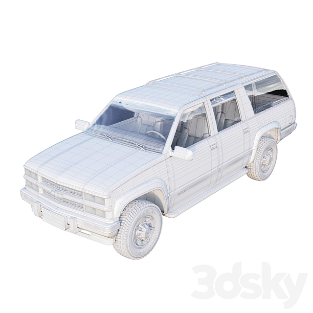 Chevrolet Suburban 3DS Max Model - thumbnail 3