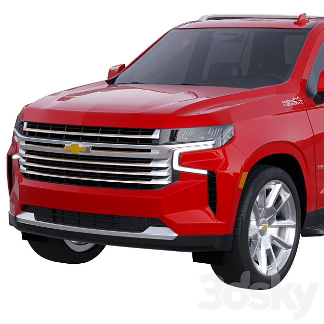 Chevrolet Tahoe High Country 2022 3DS Max Model - thumbnail 4