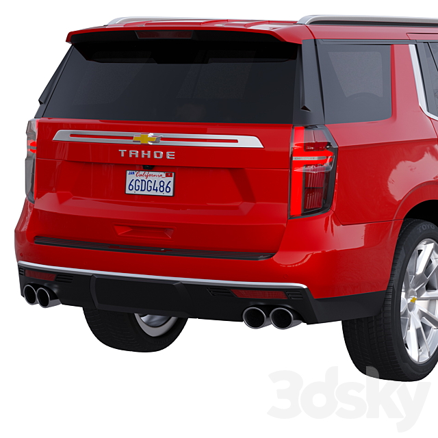 Chevrolet Tahoe High Country 2022 3DS Max Model - thumbnail 5