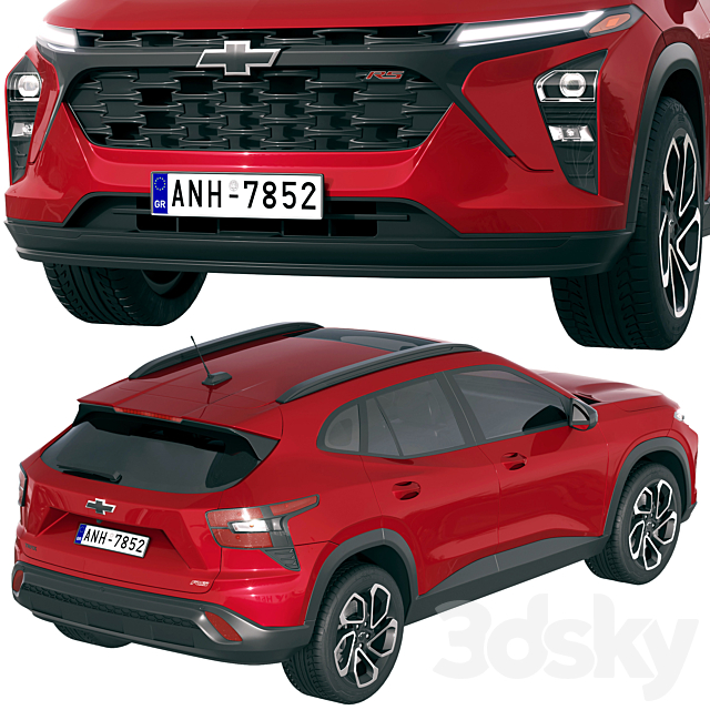 Chevrolet Trax RS 2024 3DS Max Model - thumbnail 4