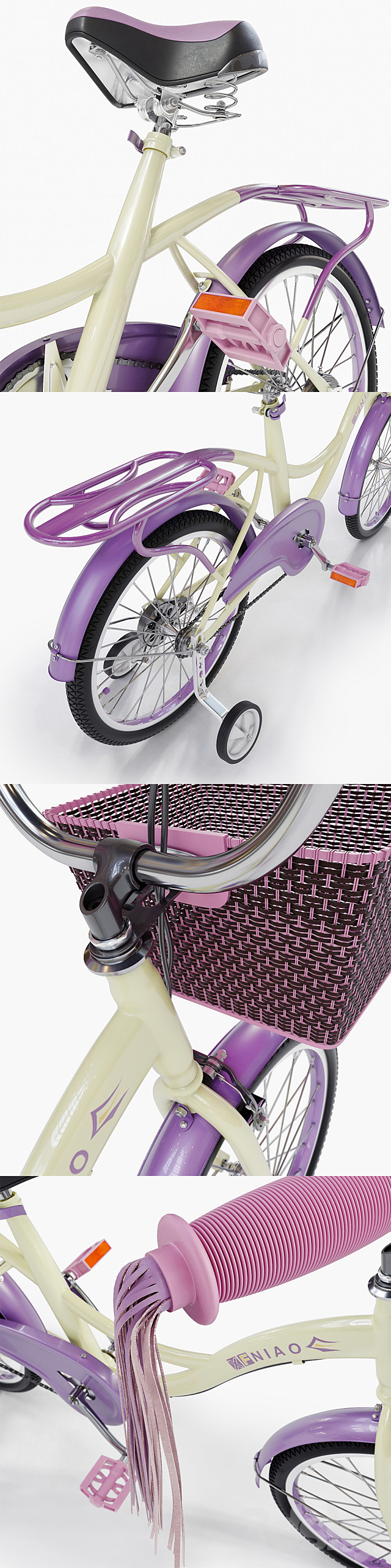 Children bicycle 3DS Max Model - thumbnail 2