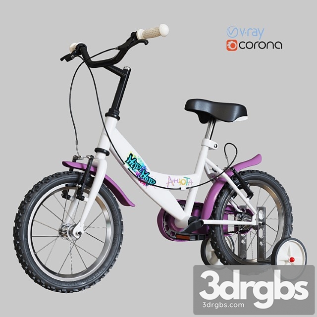 Children bicycle_23 3dsmax Download - thumbnail 1