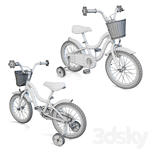 Children’s bike ROYAL BABY STARGIRL 3DS Max Model - thumbnail 3