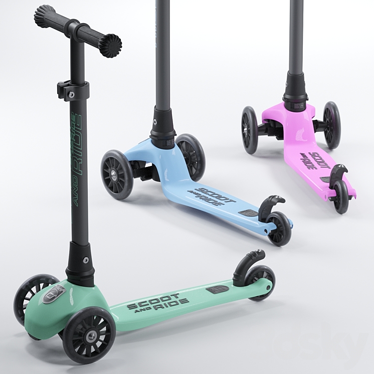 Children's scooter Scoot and ride 3DS Max Model - thumbnail 1