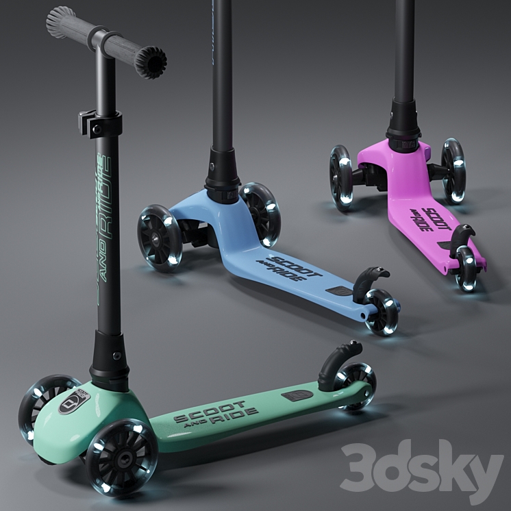 Children's scooter Scoot and ride 3DS Max Model - thumbnail 2