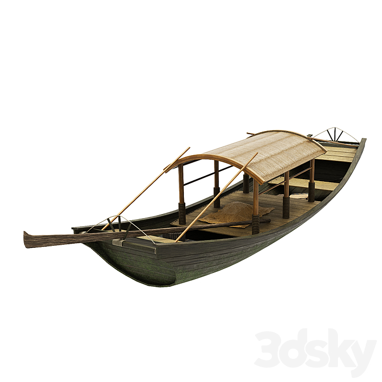 Chinese boat2 3DS Max Model - thumbnail 3