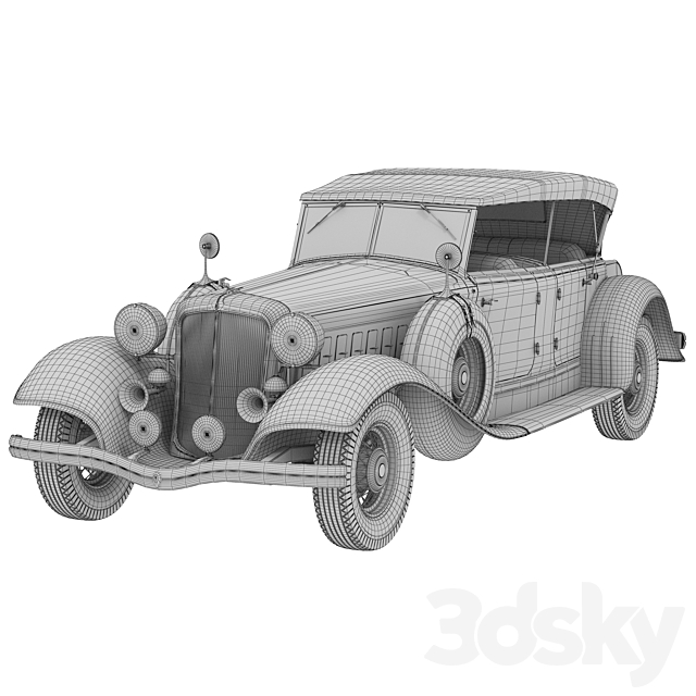 Chrysler Imperial Roadster 1932 3DS Max Model - thumbnail 2