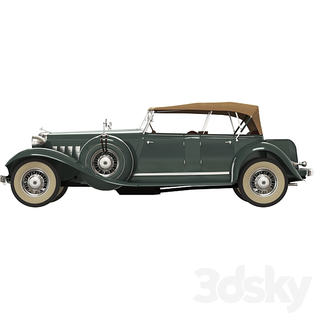 Chrysler Imperial Roadster 1932 3DS Max Model - thumbnail 4