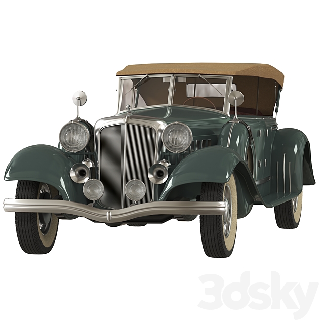 Chrysler Imperial Roadster 1932 3DS Max Model - thumbnail 7