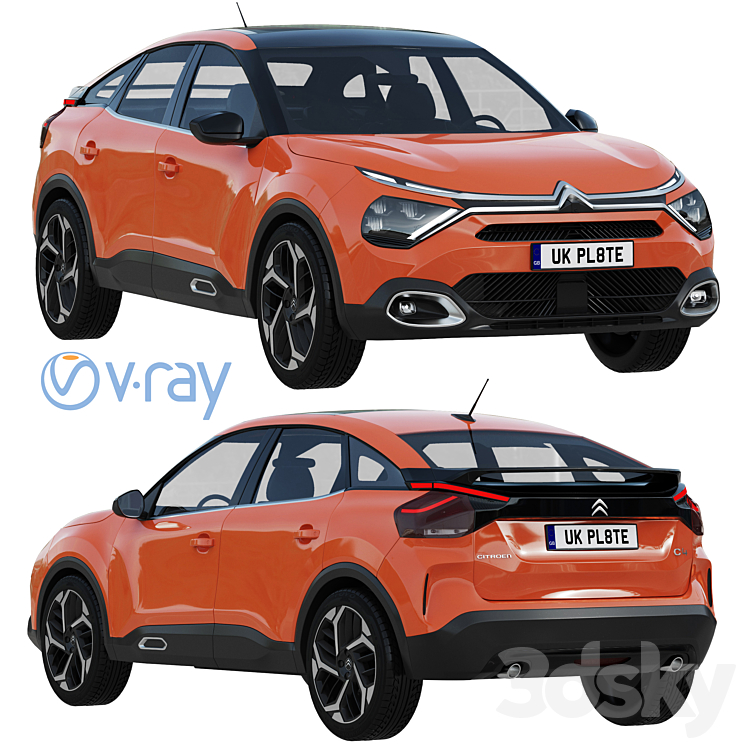 Citroen C4 2021 3DS Max - thumbnail 1