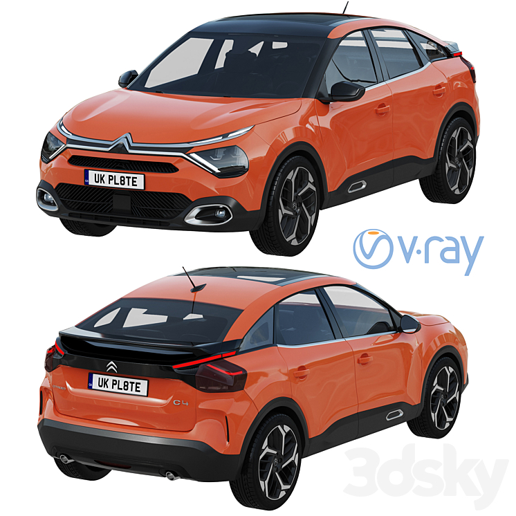 Citroen C4 2021 3DS Max - thumbnail 2