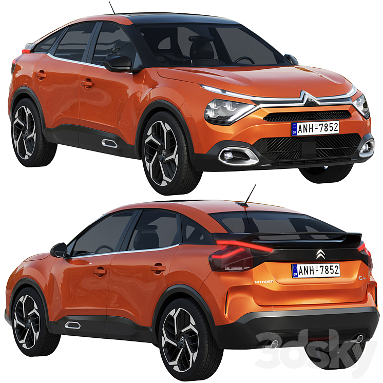 Citroen C4 2021 3DS Max - thumbnail 1