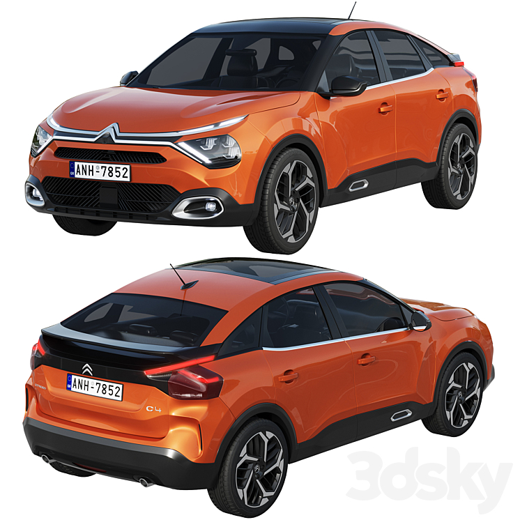 Citroen C4 2021 3DS Max - thumbnail 2