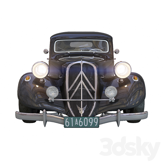 Citroen Traction Avant 3DS Max Model - thumbnail 3