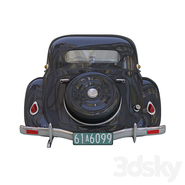 Citroen Traction Avant 3DS Max Model - thumbnail 4