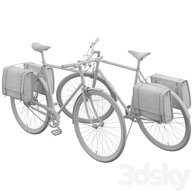 Classic bicycle in two versions 3DSMax File - thumbnail 3