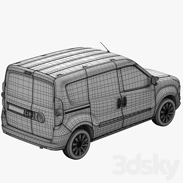 commercial van 3DS Max Model - thumbnail 5