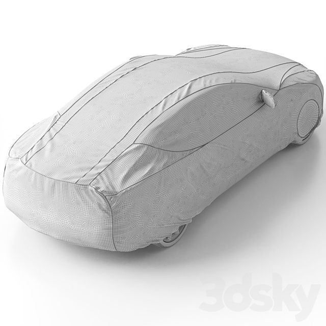 Cover for Tesla Model S electric vehicles in gray 3DS Max Model - thumbnail 7