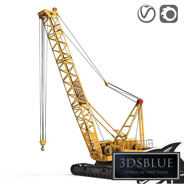 Crawler crane DEK-361 3DS Max - thumbnail 3