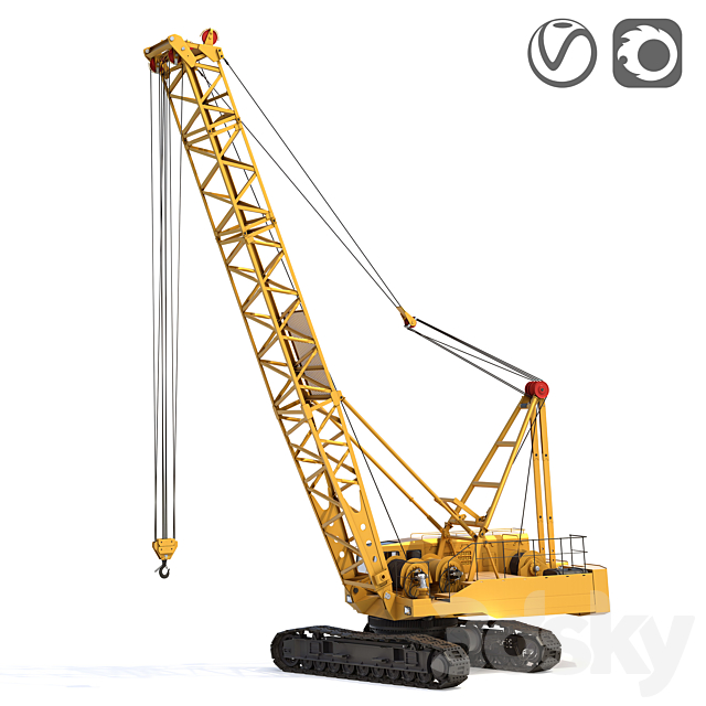 Crawler crane DEK-361 3DSMax File - thumbnail 1