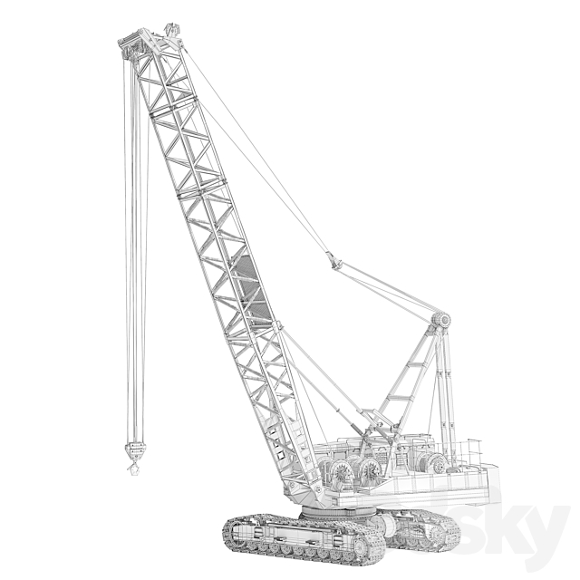 Crawler crane DEK-361 3DSMax File - thumbnail 2