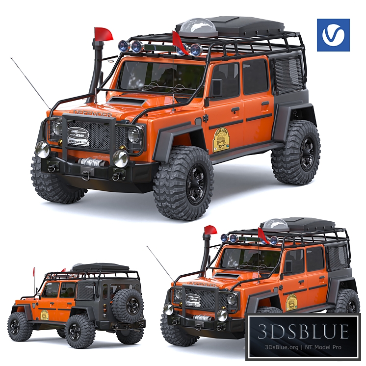 defender off road 3DS Max - thumbnail 3