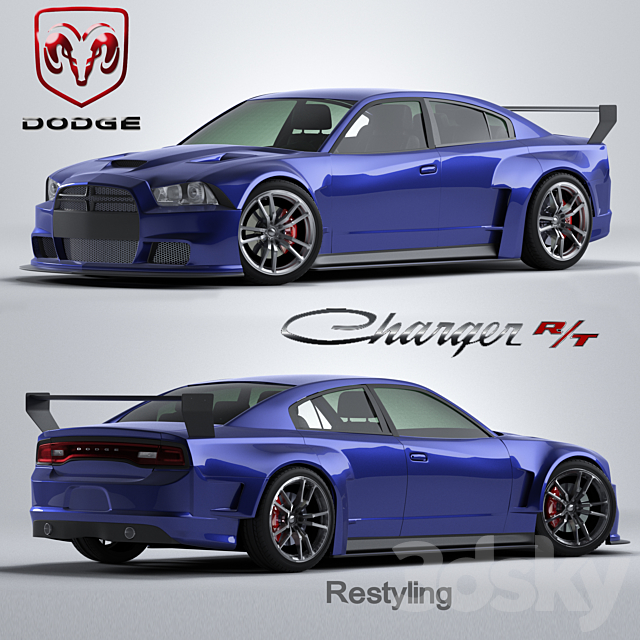 Dodge Charger 2012 Restyling 3DS Max Model - thumbnail 2