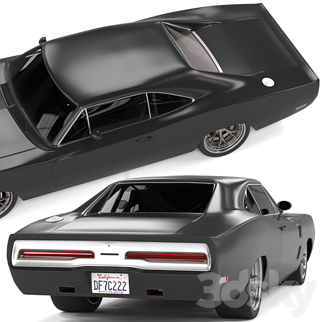 Dodge charger 3DS Max Model - thumbnail 3