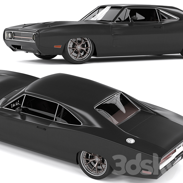 Dodge charger 3DS Max Model - thumbnail 4