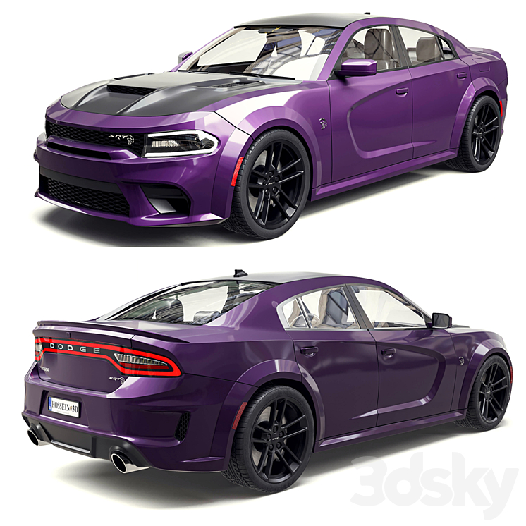 Dodge Charger SRT Hellcat Redeye 2021 3DS Max Model - thumbnail 2