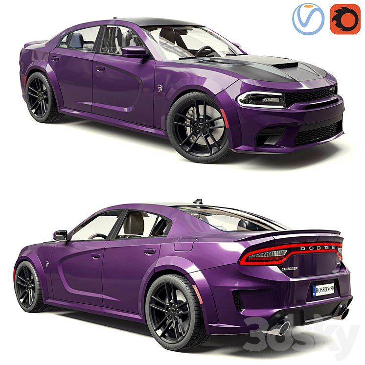 Dodge Charger SRT Hellcat Redeye 2021 3DS Max - thumbnail 1