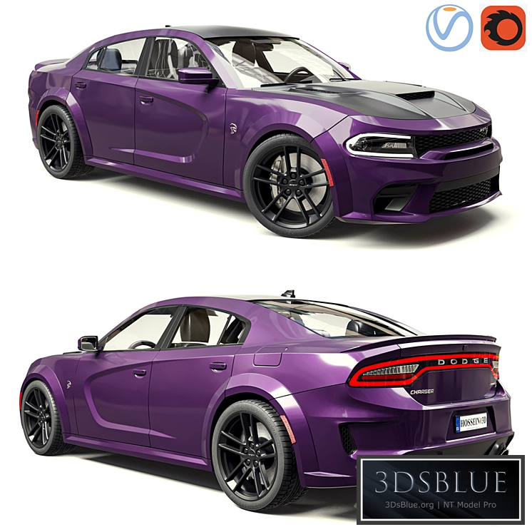 Dodge Charger SRT Hellcat Redeye 2021 3DS Max - thumbnail 3