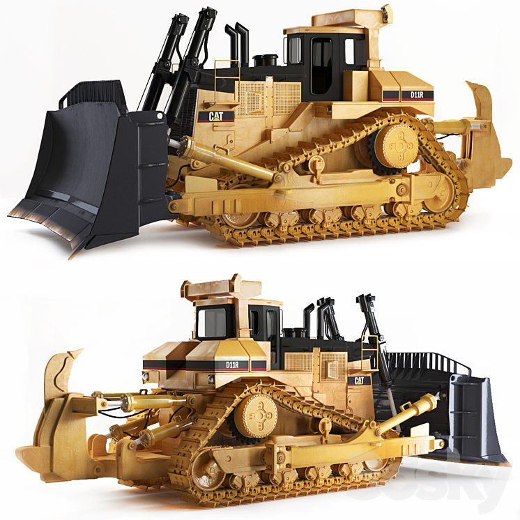 Dozer CAT D11R 3DS Max - thumbnail 1