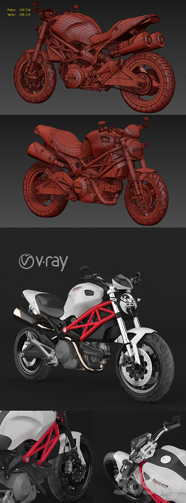 Ducati Monster 696 3DSMax File - thumbnail 3