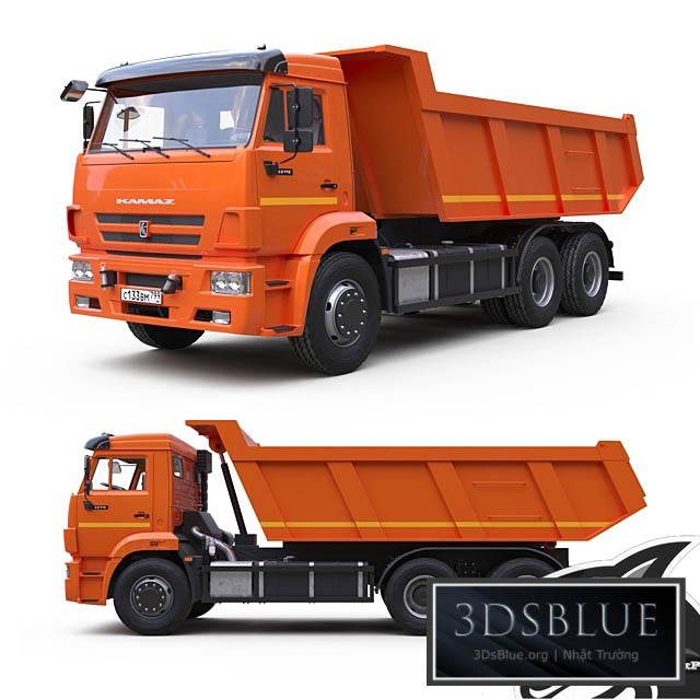 Dump truck on the KAMAZ-65115 chassis. 3DS Max - thumbnail 3