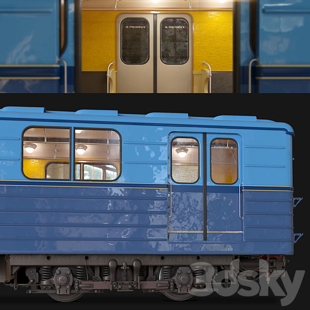 E-series subway car 3DS Max Model - thumbnail 2