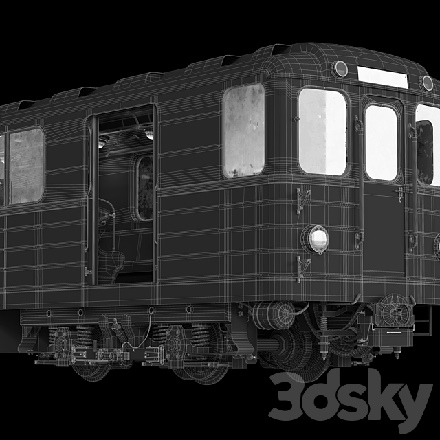 E-series subway car 3DS Max Model - thumbnail 4